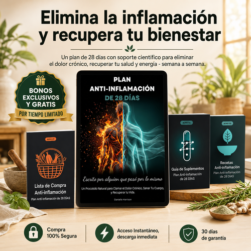 Plan Anti-Inflamación: El Protocolo Natural +3 Bonos!! 🎁